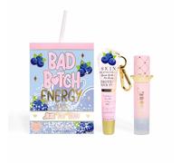 Bad B Energy Lip Duo Set with Lip Conditioner and Oil, Nourishing Hydration for Dry Lips- Fruit Edition (Blueberry)