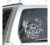 Bad Bitch On Board - Vinyl Car Sticker Decal, Funny Girly Sticker for Bumper, Car Window Decal, Woman Driver Quote Vinyl Sticker for Her