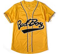 Bad Boy 10 Baseball Jersey, 90s Hip Hop Men Clothing for Birthday Party, Club and Pub Dress - yellow - XXL