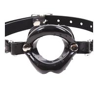 Bad-Boy-Good-Lips™ Gag by MEO® - Blowjob Lips with Strap in Black Silicone