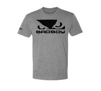 Bad Boy Mens Authentic Classic Logo T-Shirt, Dark Heather Grey, XXL