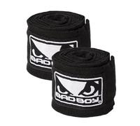 Bad Boy MMA Boxing Black Hand Wraps Stretch Cotton Material - 3m (120") Long
