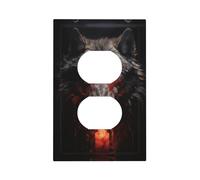 Bad Boy Red Wolf Printed Switch Coversâ€“Single and Double Socket Wall Plates,for Light Switches, Electrical Panels