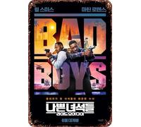 Bad Boys: Ride or Die Movie Poster Retro Funny Metal Tin Sign, Outdoor Home Wall Decoration 8x12inch