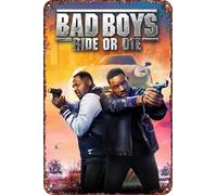 Bad Boys: Ride or Die Movie Poster Retro Funny Metal Tin Sign, Outdoor Home Wall Decoration 8x12inch