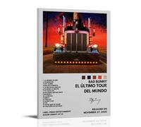 Bad Bunny El Último Tour Del MundoPoster Canvas Classic Decoration Waterproof Fading Mural Art Universal Decoration Painting Give Friend Teacher Gift12x18inch(30x45cm) Frame-style