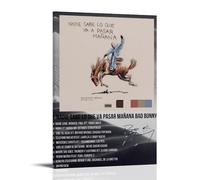Bad Bunny Nadie Sabe Lo Que Va A Pasar Mañana Anti Splash Art Posters Living Room And Bedroom Hanging Paintings Suitable for Multiple Scenarios No Need for Punching Easy to Install Suitable for Gifts