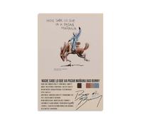 Bad Bunny Nobody Knows What Will Happen Tomorrow Anti Splash Art Posters Living Room And Bedroom Hanging Paintings Suitable for Multiple Scenarios No Need for Punching Easy to Install Suitable for Gif