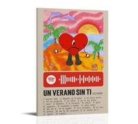 Bad Bunny Un Verano Sin Ti Creative Waterproof Decorative Paintings Free of Framing Directly Pasted with Moisture-proof And Anti Fouling Materials Living Room Bedroom Hanging Paintings Artistic Sense