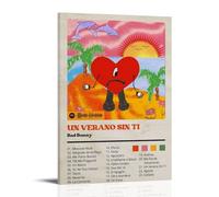 Bad Bunny Un Verano Sin TiWaterproof Poster Wall Painting Canvas Decorative Painting Suitable for Office Bedroom Decoration Living Room PosterFrame-style08x12inch(20x30cm)