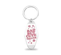 Bad But Cute Driver Motel Keychain Bad Driver Key Chain Gifts Funny Gifts For Her (bad but cute driver K)