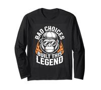Bad Choices Built This Legend Funny Gorilla Art Long Sleeve T-Shirt