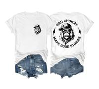 Bad Choices Make Good Stories Shirt Funny Monkey Shirt Graphic Tees for Women Men