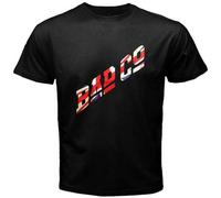 Bad Co Bad Company Flag Logo Mens T-Shirt Printed Graphic Top Unisex Black Tee M