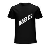 Bad Co Bad Company Logo Rock Legend Men's T-Shirt Size Graphic Unisex Tee Shirt Black XXL