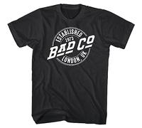Bad Company Established in London Men's T Shirt 1973 UK Heart Concert Black