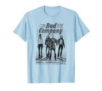 Bad Company Munich Olympiahalle 1977 T-Shirt, Men, Baby Blue, X-Large