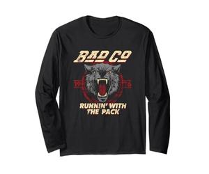 Bad Company Runnin' With the Pack Wolf Head 1976 Long Sleeve T-Shirt
