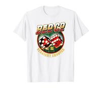 Bad Company Straight Shooter Dice Logo T-Shirt, Men, White, Small