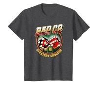 Bad Company Straight Shooter Dice Logo T-Shirt, Youth, Dark Heather Grey, X-Small