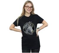 Bad Company Women's Wolf Tour 1976 Cotton Boyfriend T-Shirt in Black | Size: Small Bad Company Black S