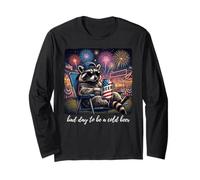 Bad Day to Be A Cold Beer July 4th Raccoon Long Sleeve T-Shirt