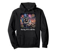 Bad Day To Be A Cold Beer July 4th Raccoon Pullover Hoodie