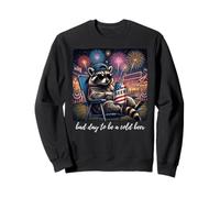 Bad Day To Be A Cold Beer July 4th Raccoon Sweatshirt