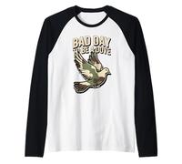 Bad Day to Be a Dove Bird Camo Raglan Baseball Tee