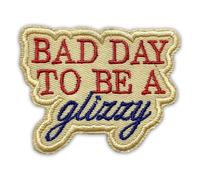 Bad Day To Be A Glizzy Patch 3 Inches Hot Dogs Sarcastic Joke Humor Iron On/Sew On Embroidery Fabric Applique Patches for Trucker Hat Clothes Backpack DIY Accessories Gifts for Mom Dad Friend Coworker