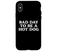 Bad Day To Be A Hot Dog Funny Cookout Glizzy Barbecue Humor Case for iPhone X/XS