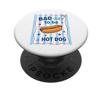 Bad Day To Be A Hot Dog Funny Food Humor PopSockets Adhesive PopGrip