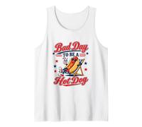 Bad Day to Be A Hot Dog Funny Labor Day BBQ Grilling Tank Top