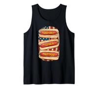 Bad Day to Be A Hot Dog July 4th Patriotic Summer BBQ Funny Tank Top