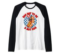 Bad Day to Be a Hot Dogs BBQ Fun Food Lovers July 4th Raglan Baseball Tee