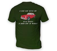 Bad Day with My MGBGT Beats Work Mens T-Shirt [Bottle Green Medium]
