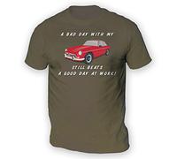 Bad Day with My MGBGT Beats Work Mens T-Shirt [Khaki Medium]