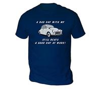 Bad Day with My Morris Beats Work Mens T-Shirt [Navy Large]