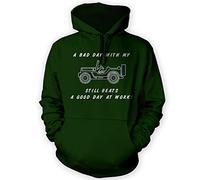 Bad Day with My Willys Beats Work Hoodie [Bottle Green Large]