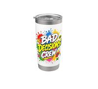 Bad Decision Crew, Squad, Jouvert, Carnival Group, Men's Stainless Steel Insulated Tumbler