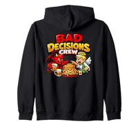 Bad Decisions Crew - Funny Party Squad Team Zip Hoodie
