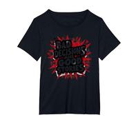 Bad Decisions Make Good Stories Funny Party Humor T-Shirt, Women's Plus, Black, 1X