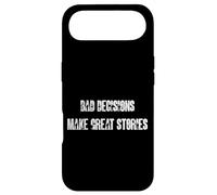 Bad Decisions Make Great Stories Military Style Typography Case for iPhone Air