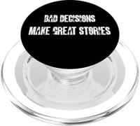 Bad Decisions Make Great Stories Military Style Typography PopSockets PopGrip for MagSafe