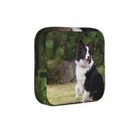 Bad Dog Border Collie, Sanitary Pad Storage Bag, Pad Holder Bag with Zipper, Change Purse