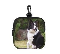 Bad Dog Border Collie, Square Zipper Storage Bag, Neoprene Coin Purse, Small Wallets, Change Pouch, Change Purse