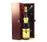 Bad Durkheimer Feuerberg 1988 Ferdinand Pieroth vintage wine in a silk lined wooden box with four wine accessories, 1 x 750ml