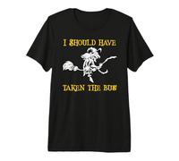 Bad Flyer Flying Scared Witch I Should Have Taken The Bus Premium T-Shirt