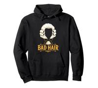 Bad Hair Colonial Pig Wig Funny Vector Art Pullover Hoodie