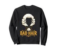 Bad Hair Colonial Pig Wig Funny Vector Art Sweatshirt